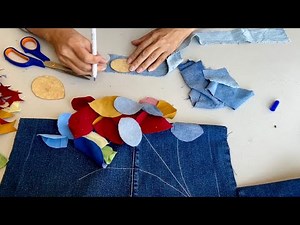 You can make this Beautiful Denim TOTE BAG from old jeans DIY