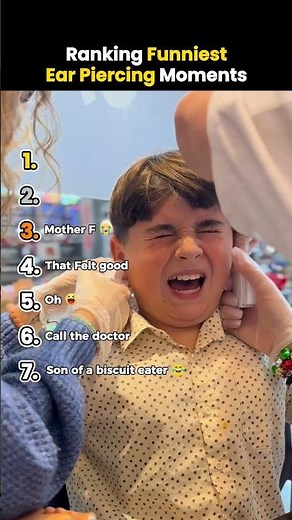 Ranking Funniest Ear Piercing Moments 😂🏆 #shorts