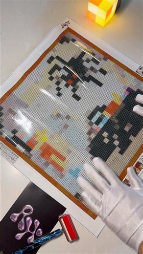 Real Minecraft Diamond painting 💎 #diamondpainting #pixelart #minecraft #diy