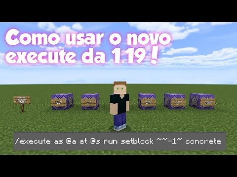 Como usar o NOVO EXECUTE do Minecraft 1.19! Java e Bedrock