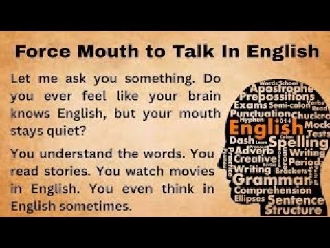 How To Force Mouth to Talk In English || How to Learn English || Bookish English
