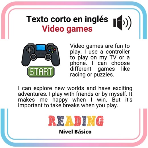 78K views · 1.8K reactions | Lecturas en inglés con audio: Video games, My grandmother y Summer. | Aprender Inglés Rápido y Fácil | Facebook