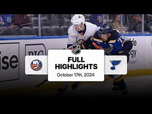 Islanders at Blues | October 17, 2024 | NHL Full Game Highlights