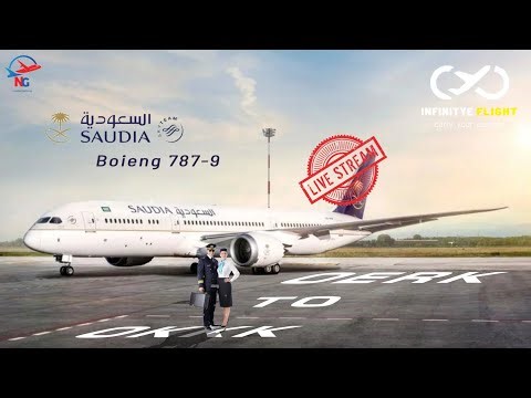 🔴 LIVE GAMING:- infinite flight simulator ll OERK TO OKKK II saudia boieng 787-9