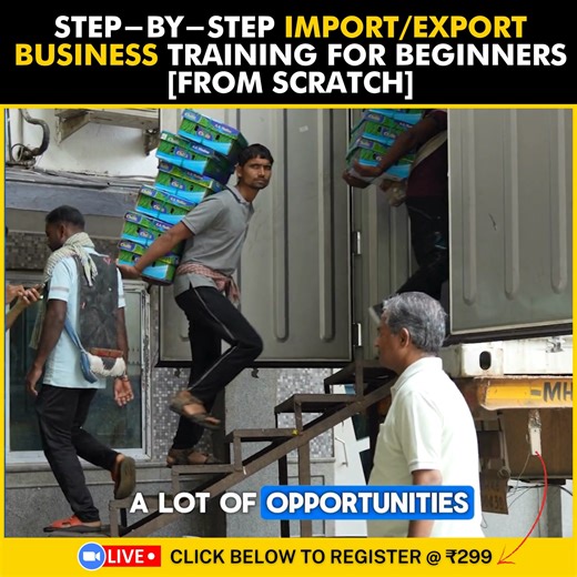 India’s export market crossed $778 billion, and everyday people are cashing in. What’s stopping you? Hi, I’m Koteswara Rao, former Export Promotion Official. I’ve helped hundreds enter the global trade world without big budgets or experience. Join my 2-hour masterclass and learn: 📌 How to find global buyers using smart tools 📌 A clear 9-step strategy to start exporting 📌 How homemakers, students, and 9–5 employees are earning from home 💡 It’s simpler than you think. Click below and secure yo