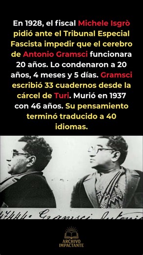 Querían silenciar su cerebro 20 años — escribió el marxismo del siglo XX desde su celda 🧠 #Historia