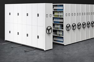 [Hot Item] Smart Mobile Shelving System RFID Inventory Tracking 1200X800mm Grid Size Dense Bookshelf Compact File Cabinet