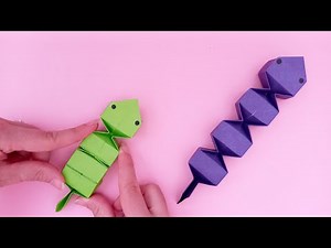 Origami Sliding Paper Snake | Fun & Easy Origami
