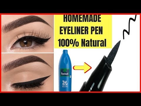 HOW TO MAKE EYELINER AT HOME | Homemade Natural eyeliner pen | DIY Eyeliner Pen 100% Natural