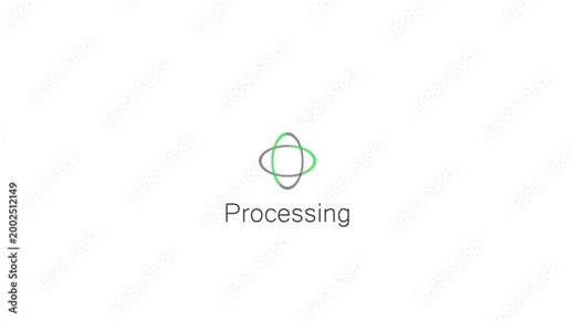 minimalist loading loop for digital transaction with trxl id and dollar amount details 4k.
