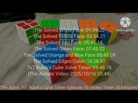 The Solve 7x7 Rubik's Cube Timer Episode 10 (Video Timer 30 Minutes)