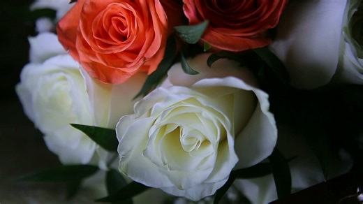 Close up of flowers in a wedding bouquet - Free Stock Video