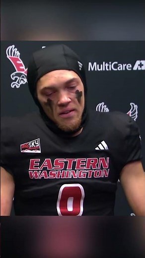 🏈EWU Football WR Miles Williams emotional when asked about senior Nolan Ulm #easternwashington