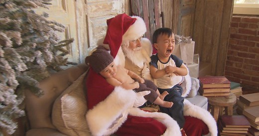 Photo trend features crying kids with Santa