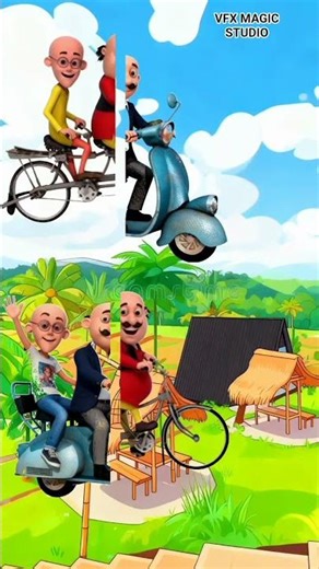 Motu Patlu New Funny VFX Scene 😄 | Viral Cartoon Short | #motupatlushort#motupatluvfx #usacartoon