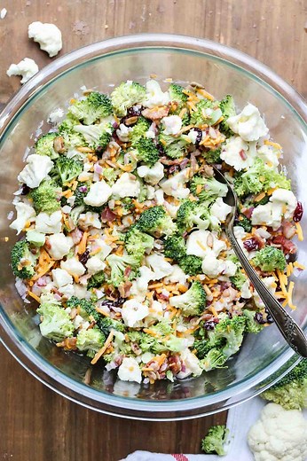 Broccoli Cauliflower Salad (VIDEO)