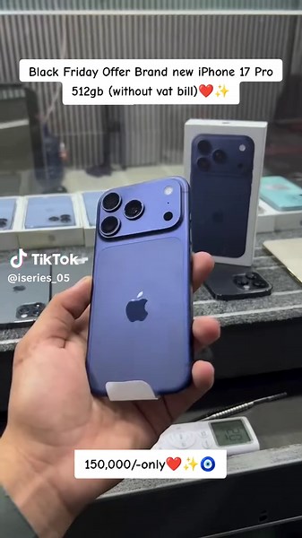 Black Friday Offer: iPhone 17 Pro 512GB at Special Price