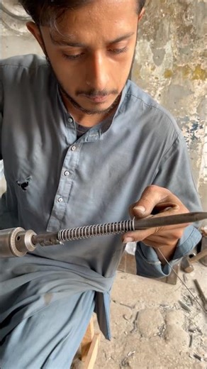 Iron Wire Spring Making | Simple Drill Machine Project #diy #shorts #shortsvideo