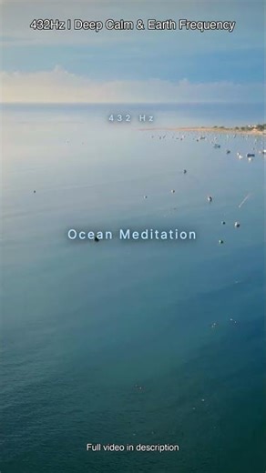 432Hz Ocean Waves Deep Calm | 1 Hour Sleep & Meditation Music