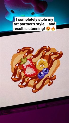 Artworkout app 🩷 I completely stole my art partner's style... and result is stunning! 😍🔥 #ipadgames