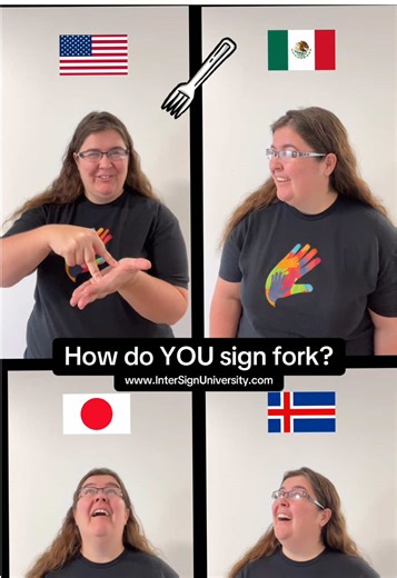 🎥 Duet with me! How do YOU sign fork?🍴 Mexican 🇲🇽 Icelandic 🇮🇸 Japanese 🇯🇵 sign language #deafworld #asl #mexico #iceland #signlanguage
