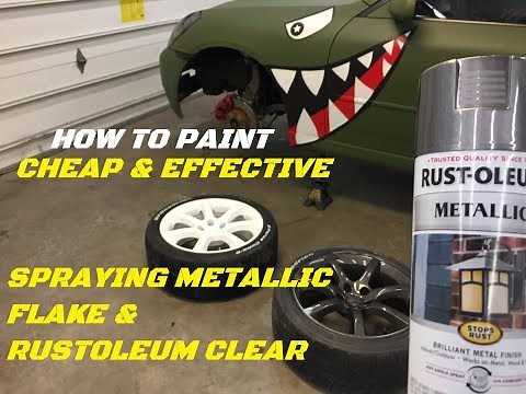 Rustoleum spray can metallic flake & clear. How i got AMAZING RESULTS!