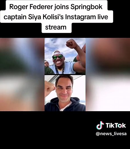 Roger Federer Joins Siya Kolisi's Instagram Live with Springboks
