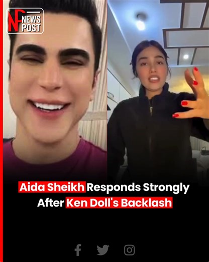 Aida Sheikh Responds Strongly After Ken Doll's Backlash Pakistani content creator Aida Sheikh has sharply criticized social media personality Adnan Zafar, known as Ken Doll, in a viral response. The controversy erupted when Ken Doll praised Punjab Chief Minister Maryam Nawaz's fashion sense, calling her look "classy and on point," which drew heavy backlash from netizens accusing him of flattery. In her video response, Aida Sheikh slammed Ken Doll, stating that individuals who alter their appeara