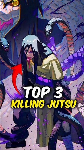 Top 3 Unique and Killing Jutsu of OROCHIMARU 🔥😲 #shorts #naruto #orochimaru #anime