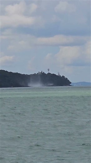 Massive Waterspout Forms Near Singapore's Southern Islands