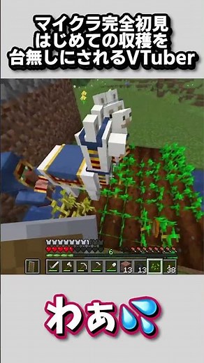 マイクラ完全初見！はじめての収穫を台無しにされるVTuber - MINECRAFT