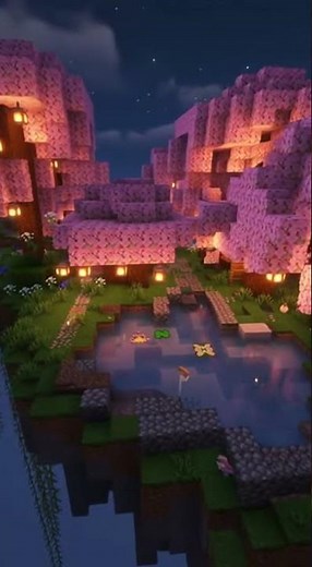 Minecraft Floating Island Serenity 🌸 | Relaxing 4K Loop With Calming Quotes (Perfect For Shorts)