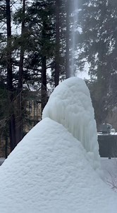 56K views · 2.7K reactions | The Ice Volcano—Walk With Me: Turn up the sound and enjoy the icy ambience as we slowly walk around the fountain at the 1859 Glen Iris Inn at Letchworth State Park in Castile, NY. The water is crystallizing, slowly growing into the “Ice Volcano” as it does each winter. | John Kucko Digital | Facebook