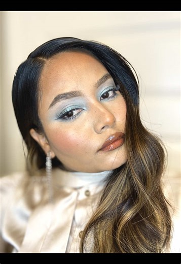 Pastel Blue Eyeshadow Look with Makeup Revolution