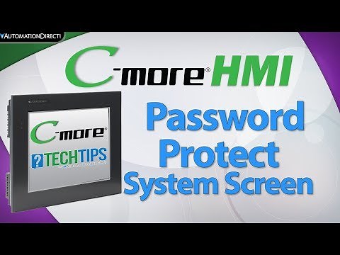 C-more HMI Password Protect System Screen from AutomationDirect