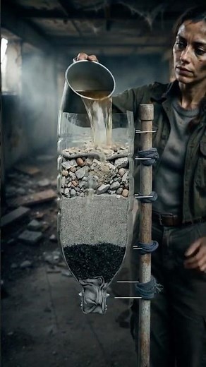 How to make a DIY water filter from TRASH 🛠️