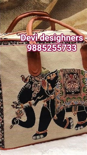 *Canvas duffel*🐘 elephant print Both side Canvas fabric Washable and easy to carry