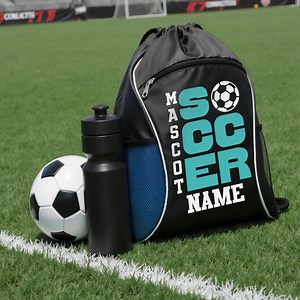 Personalized Soccer Drawstring Bag: Custom Name Sports Gift - Etsy