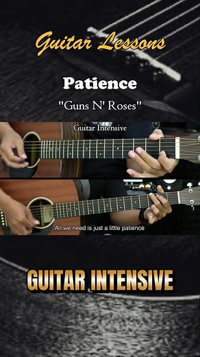 Patience - Guns N' Roses - Easy guitar tutorials #patience #gunsnroses #martinguitar #guitarintensive #chordgitar #acousticguitar #acousticcover #acoustic #tutorialgitarmudah #tutorialgitar | Guitar Intensive