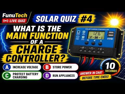 Solar Quiz #4 | What Is the Main Function of a Charge Controller? ⚡🔋