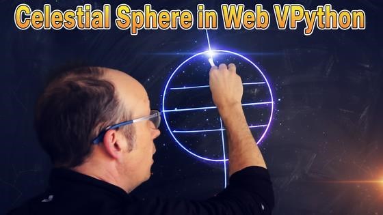 Web VPython: Drawing the celestial sphere in Python physics