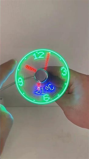 USB Flashing Letter Clock Fan – Cool LED Message Display Mini Fan#gadgets #shorts