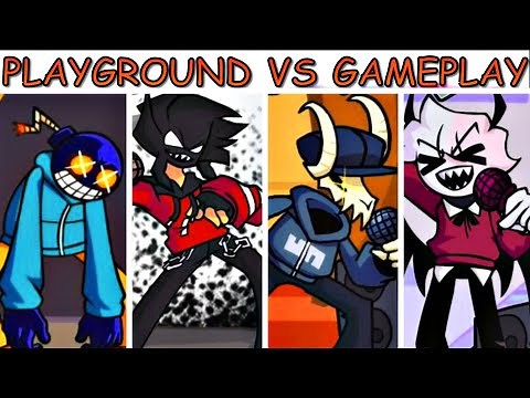 FNF Character Test | FNF Playground Remake | gameplay VS playground #5 Whitty, Casanova, Tabi, Agoti