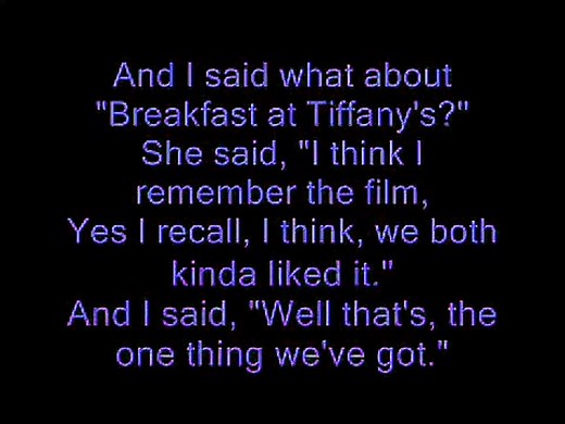 Breakfast At Tiffany's - Deep Blue Something (With Lyrics)