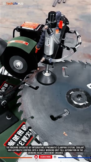 Innovation Blade Grinding: Automatic Sharpening, Pneumatic Clamping, Precision Edge #tech