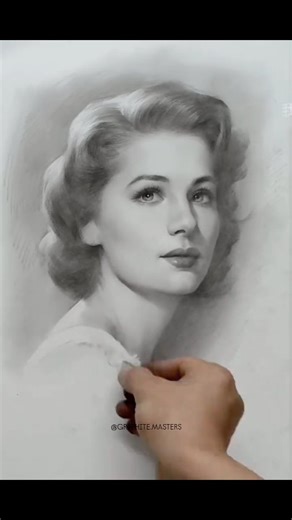 Graphite portrait drawing by artist Teacher Yang (Douyin) — a beautifully rendered classical study showcasing delicate shading, soft transitions, and lifelike expression. Artist: Teacher Yang (Douyin) #graphitedrawing #portraitart #realisticart #pencilportrait #artstudy | Graphite Masters