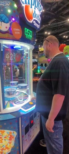 NEW Dippin Dots game at IAAPA #iaapa #dippindots #arcade