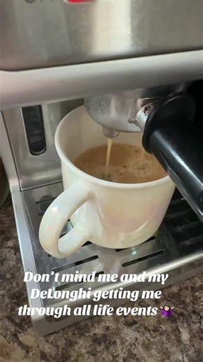 Should we upgrade if I’m the only one who drinks coffee? I also like that this is manual and I can have a full cup of espresso (or whatever you want to call this… I’m a teacher, lay off 😂) @de#coffeetiktok #fyp #engagement #bridaltiktok #espresso