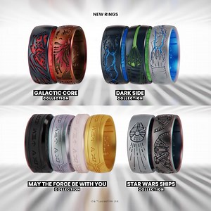 628 reactions · 37 shares | JUST IN: New STAR WARS™ rings! Inspired by iconic scenes and characters from the saga, these silicone rings are the ultimate collectibles for any fan.  | Enso Rings | Facebook