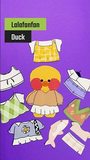 Dress-Up Paper Doll – Lalafanfan Duck Fashion! 🐥✨